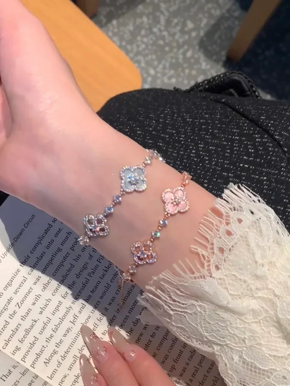 Bruce & Co Sakura Clover – Flower Slider Bracelet