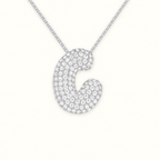 Bruce & Co Bubble Initial Crystal Necklace, A–Z, 18 in
