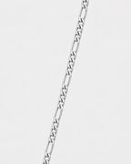 Bruce & Co Men’s Silver-Tone Stainless Steel Figaro Chain Bracelet, 6 mm