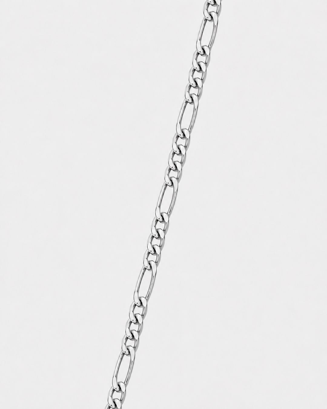 Bruce & Co Men’s Silver-Tone Stainless Steel Figaro Chain Necklace, 6 mm