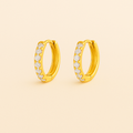 Bruce & Co Alexandria – Single Row Pave Huggie Hoops