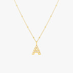 Bruce & Co Mother-of-Pearl Initial Necklace, A–Z