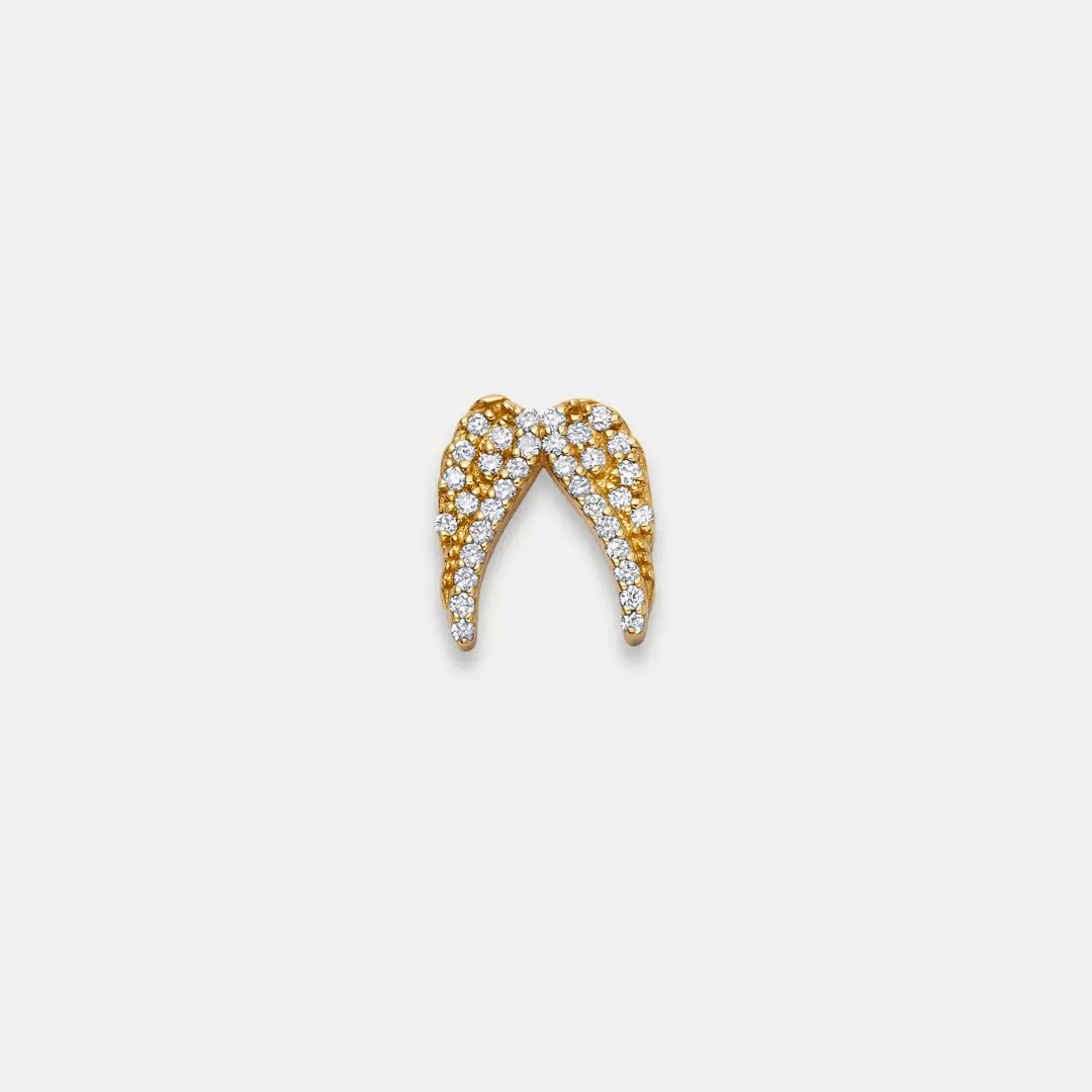 Angel Wings Charm with Clear Details