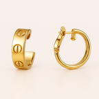 Bruce & Co Love – Screw Detail Hoop Earrings