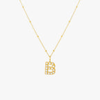 Bruce & Co Mother-of-Pearl Initial Necklace, A–Z