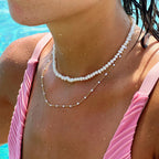 Bruce & Co White Enamel Bead Choker, 39–44 cm