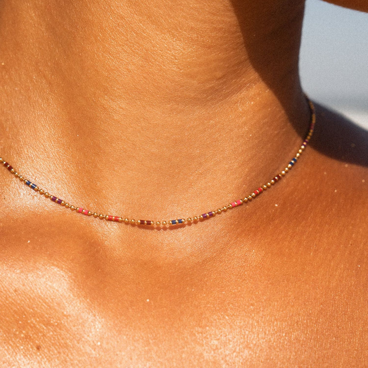 Bruce & Co Bahía – Multicolor Beaded Choker, 39 cm