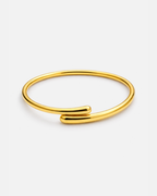 Bruce & Co Open Overlap Bangle Bracelet, Gold-Plated Stainless Steel