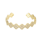 Bruce & Co Pave Clover Open Cuff Bracelet
