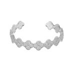 Bruce & Co Pave Clover Open Cuff Bracelet