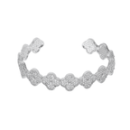 Bruce & Co Pave Clover Open Cuff Bracelet