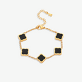 Bruce & Co Golden Clover – Five Quatrefoil Chain Bracelet