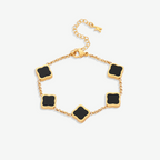 Bruce & Co Golden Clover – Five Quatrefoil Chain Bracelet