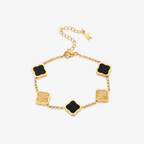 Bruce & Co Golden Clover – Five Quatrefoil Chain Bracelet
