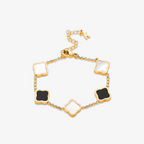 Bruce & Co Golden Clover – Five Quatrefoil Chain Bracelet