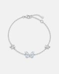 Bruce & Co Blue Butterfly Chain Bracelet, 925 Sterling Silver