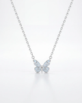 Bruce & Co Blue Butterfly Pendant Necklace, 925 Sterling Silver