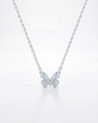 Bruce & Co Blue Butterfly Pendant Necklace, 925 Sterling Silver