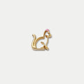 Bruce & Co Sitting Cat Charm in Gold Tone