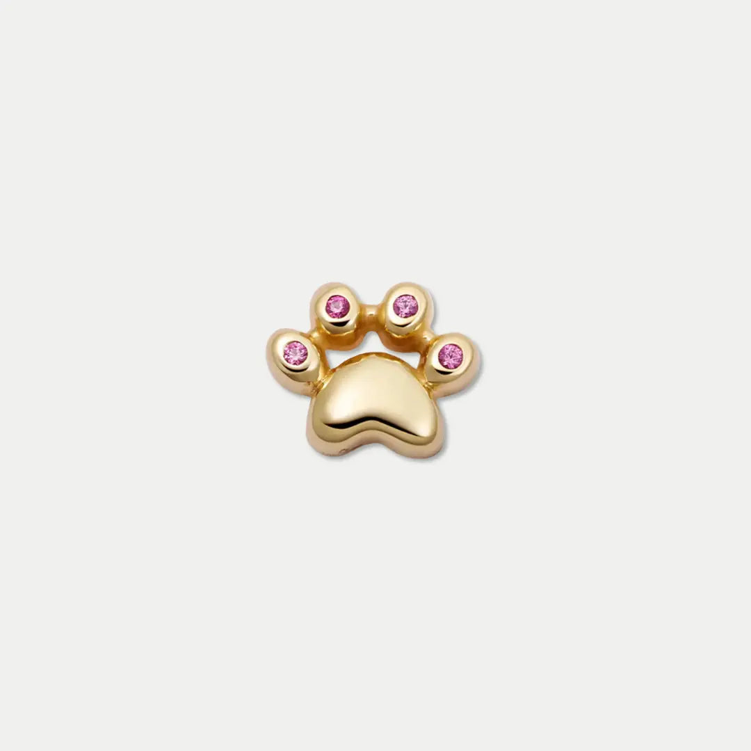 Bruce & Co Cat Paw Charm with Pink Details
