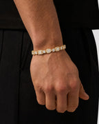 Bruce & Co Celeste – Clear Mixed-Cut Zirconia Tennis Bracelet, 8 mm, Gold-Tone