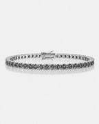 Bruce & Co Men’s Grey Moissanite Tennis Bracelet, 4 mm, 925 Sterling Silver
