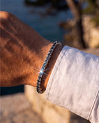 Bruce & Co Men’s Grey Moissanite Tennis Bracelet, 4 mm, 925 Sterling Silver