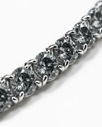 Bruce & Co Men’s Grey Moissanite Tennis Bracelet, 4 mm, 925 Sterling Silver