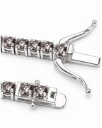Bruce & Co Men’s Grey Moissanite Tennis Bracelet, 4 mm, 925 Sterling Silver