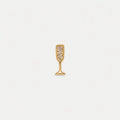 Bruce & Co Champagne Flute Charm in Gold Tone