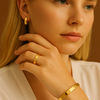 Bruce & Co Love – Screw Detail Bracelet Ring Earrings Set