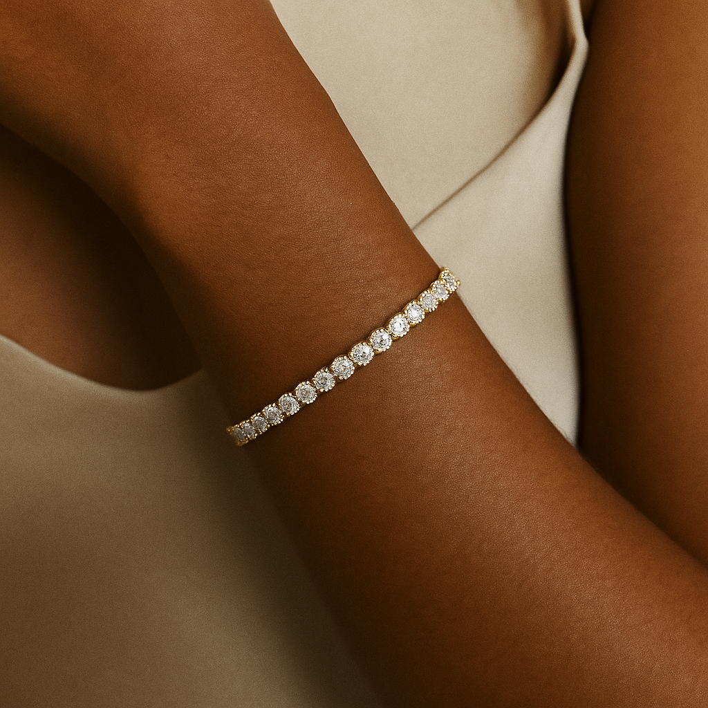 Bruce & Co Clear Detail Tennis Bracelet, Three Color Options