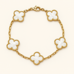 Bruce & Co Toscane – White Clover Nail and Screw Bracelet Set