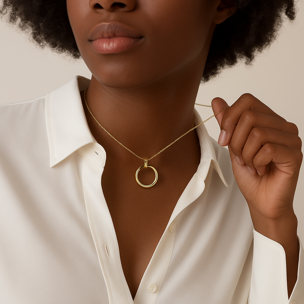 Curved Nail Pendant Necklace