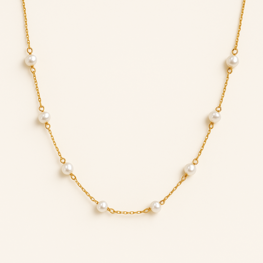 Bruce & Co Laney – Pearl Station Chain Necklace