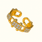 Bruce & Co Chloe – Adjustable Link Ring with Clear Details