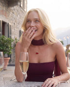 Bruce & Co Red Cherry Pendant Necklace, Gold-Plated Metal