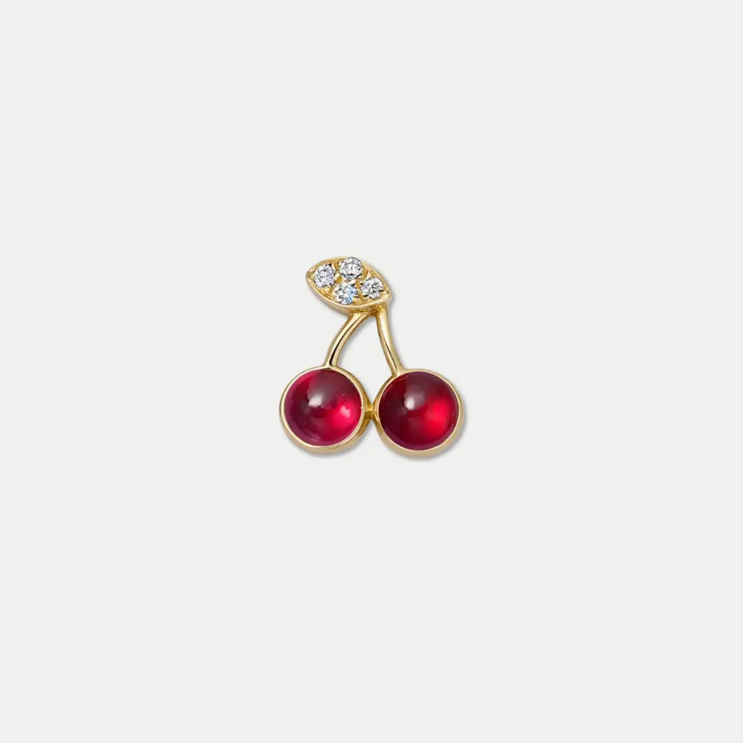 Bruce & Co Red Cherry Pair Charm