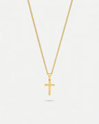 Bruce & Co Men’s Cross Pendant Necklace, 18K Gold-Plated