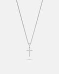 Bruce & Co Men’s Cross Pendant Necklace, Silver-Tone Stainless Steel