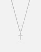 Bruce & Co Men’s Cross Pendant Necklace, Silver-Tone Stainless Steel