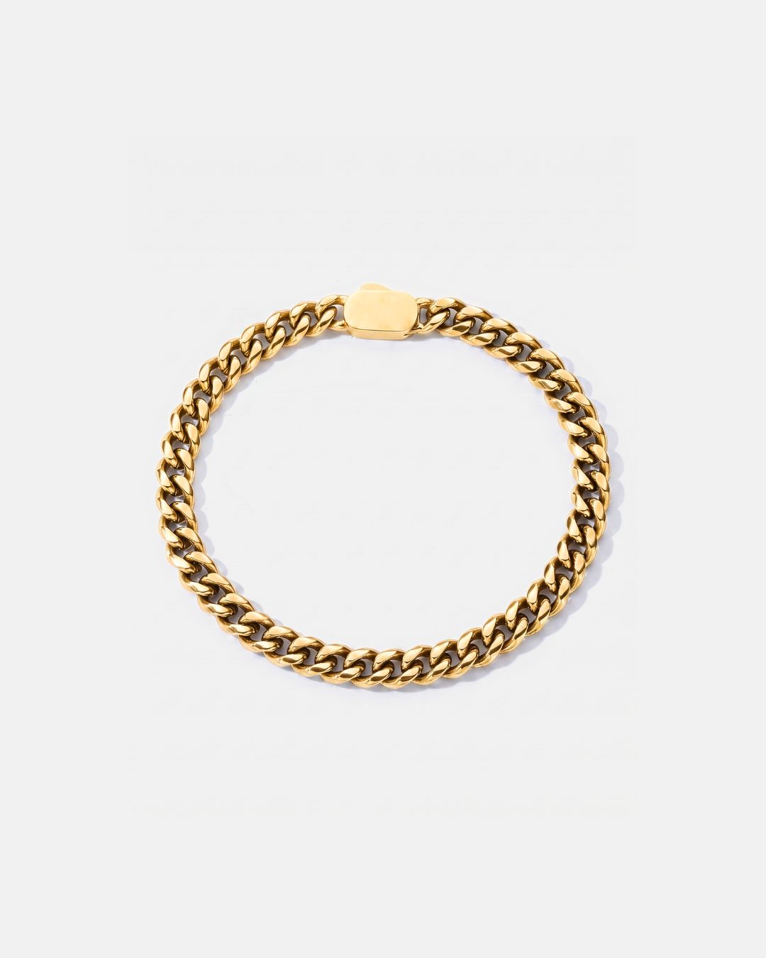 Bruce & Co Men’s Cuban Link Bracelet, 6 mm, 14K Gold-Plated