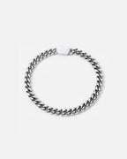 Bruce & Co Men’s Cuban Link Bracelet, 6 mm, Platinum-Plated