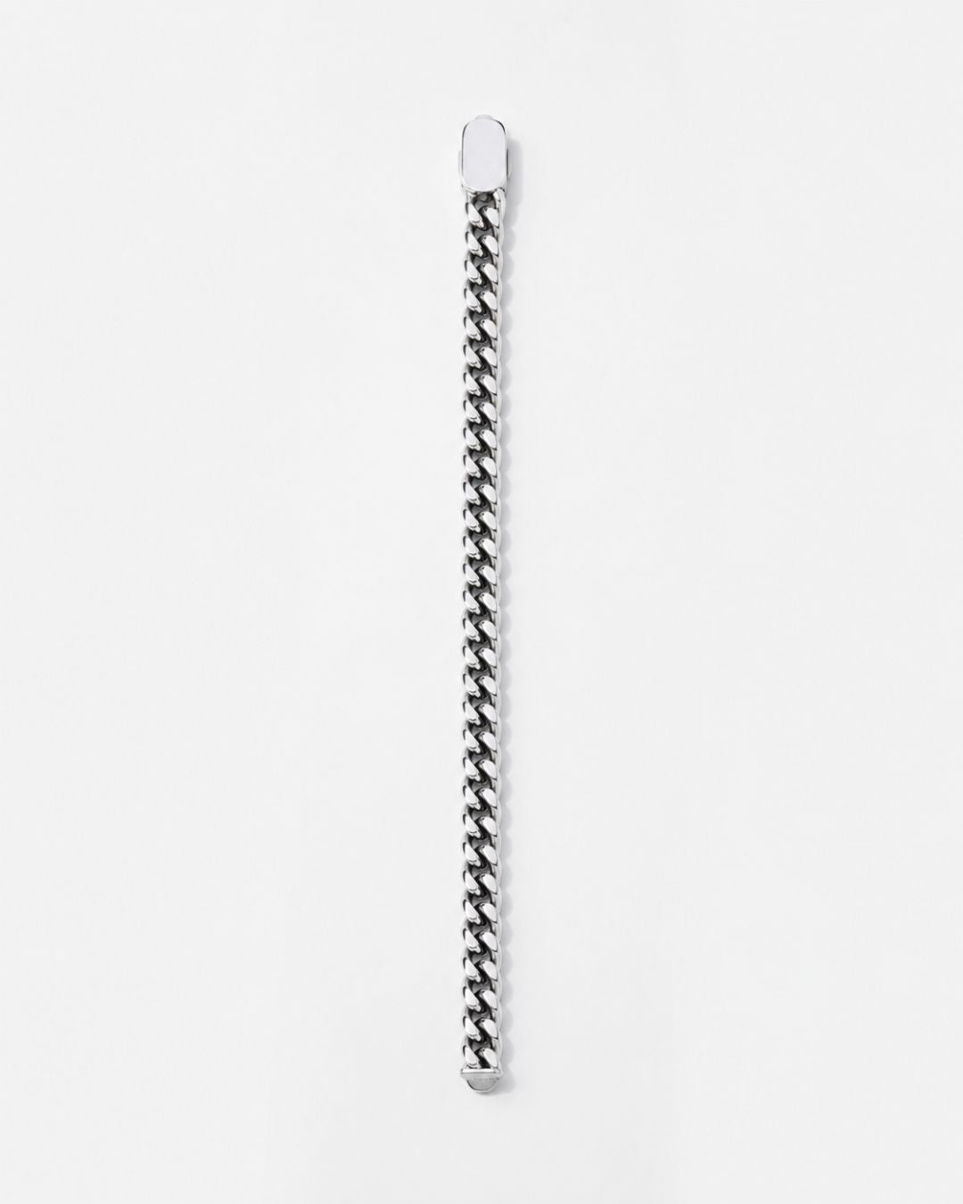 Bruce & Co Men’s Cuban Link Bracelet, 6 mm, Platinum-Plated