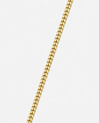 Bruce & Co Men’s 18K Gold-Plated Cuban Chain Necklace, 3 mm