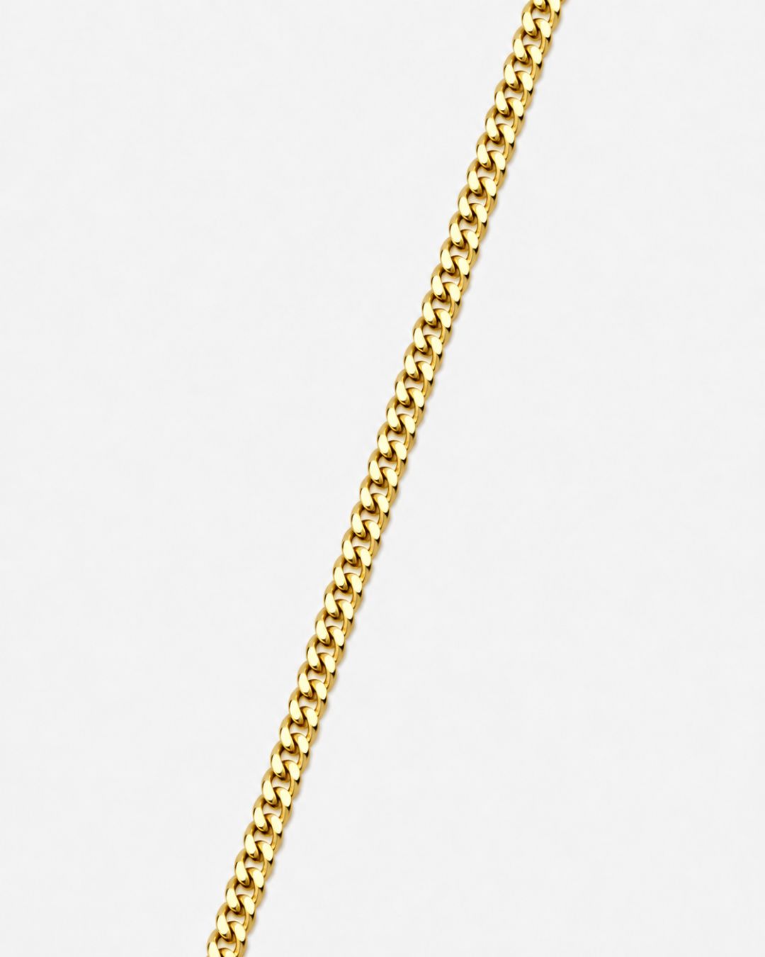 Bruce & Co Men’s 18K Gold-Plated Cuban Chain Necklace, 3 mm