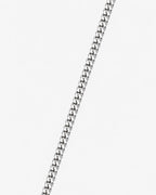 Bruce & Co Men’s Silver-Tone Stainless Steel Cuban Chain Necklace, 3 mm