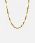 Bruce & Co Men’s 18K Gold-Plated Cuban Chain Necklace, 5 mm