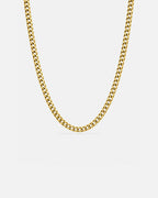 Bruce & Co Men’s 18K Gold-Plated Cuban Chain Necklace, 5 mm