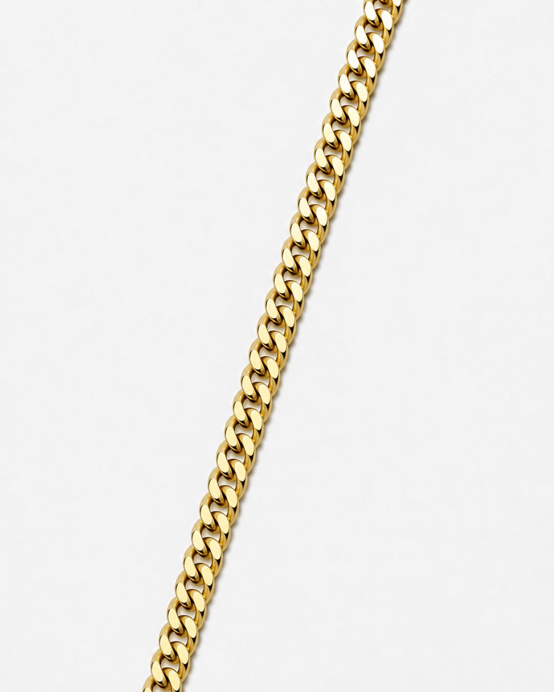 Bruce & Co Men’s 18K Gold-Plated Cuban Chain Necklace, 5 mm